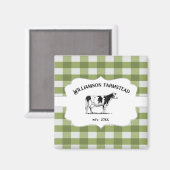 Groene Buffalo Boerderij Koe Magnet (Voorkant / Achterkant)