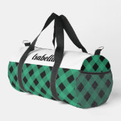 Groene Buffalo Check Patroon Gepersonaliseerd Plunjezak (Rechterhoek)