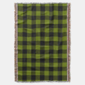 Groene Buffalo Check Tuin Deken (Voorkant Verticaal)