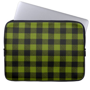 Groene Buffalo Check Tuin Laptop Sleeve