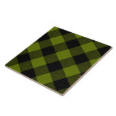 Groene Buffalo Check Tuin Tegeltje (Zijkant)