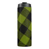 Groene Buffalo Check Tuin Thermosbeker (Voorkant)