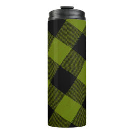 Groene Buffalo Check Tuin Thermosbeker