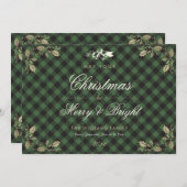 Groene  Buffalo-fotokerstkaarten Feestdagenkaart (Voorkant / Achterkant)