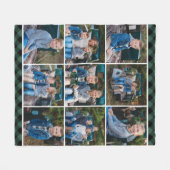 Groene Buffalo geruite fotocollage Fleece Deken (Voorkant (Horizontaal))