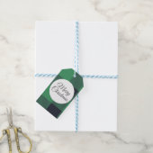 Groene Buffalo geruite kerst aangepaste naam Cadeaulabel (Met Touw)