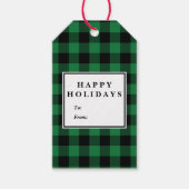 Groene Buffalo met kerstnaam Cadeaulabel (Voorkant)