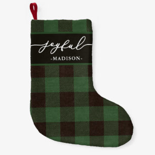 Groene Buffalo met vrolijk kerstmis Kleine Kerstsok