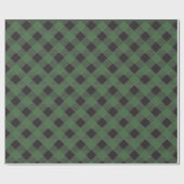 Groene Buffalo Plaid Country Chic Style Cadeaupapier (Vlak)