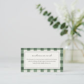 Groene Buffalo Plaid Enclosure Kaart (Staand voorkant)