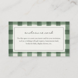 Groene Buffalo Plaid Enclosure Kaart