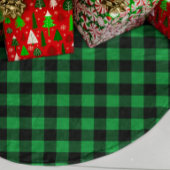 Groene Buffalo Plaid Familie Monogram Kerstboom Rok