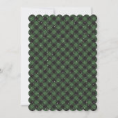 Groene Buffalo Plaid Kerstfeest Kaart (Achterkant)
