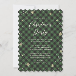 Groene Buffalo Plaid Kerstfeest Kaart