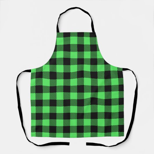 Groene buffalo plaid Schort (Voorkant)