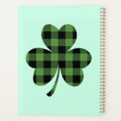 Groene Buffalo Plaid Shamrock Clover Ontwerp-61104 Planner (Achterkant)