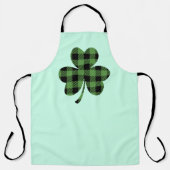 Groene Buffalo Plaid Shamrock Clover Ontwerp-61104 Schort (Voorkant)