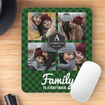 Groene Buffalo Pset Lumberjack Photo Collage Muismat<br><div class="desc">Upload uw favoriete foto's om uw eigen unieke persoonlijke foto-cadeau te maken.</div>