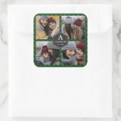 Groene Buffalo Pset Lumberjack Photo Collage Vierkante Sticker (Tas)