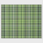 Groene Buffalo Schotlandse ruit Kerst Cadeaupapier (Vlak)