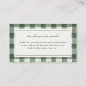 Groene Buffalo Schotse Plaid Bijlagekaart Informatiekaartje (Voorkant)