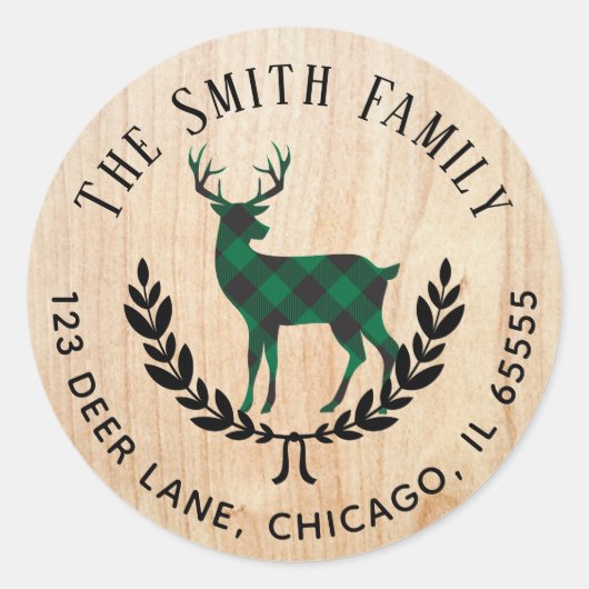 Groene Buffalo Speld Adres Etiket (Voorkant)