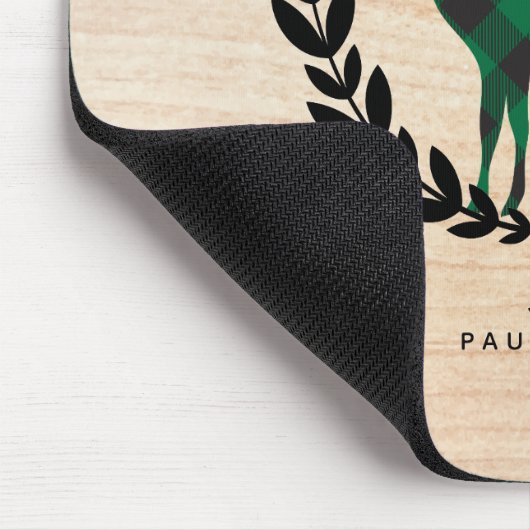 Groene Buffalo-spelmonogram Muismat (Hoek)