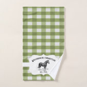 Groene Buffel geruite Boerderij Paardenbadhanddoek Bad Handdoek (Handdoek)