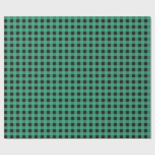 Groene Buffel geruite check patroon Eenvoudig rust Cadeaupapier (Vlak)
