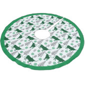Groene Buffel Plaid Longhorn Patroon Kerstboom Rok (Gekanteld)