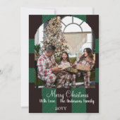 Groene buffelruit feestdagenkaart (Voorkant)