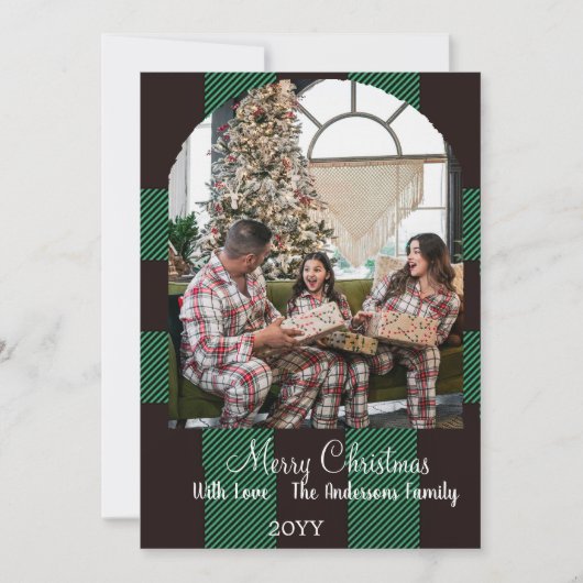 Groene buffelruit feestdagenkaart (Voorkant)