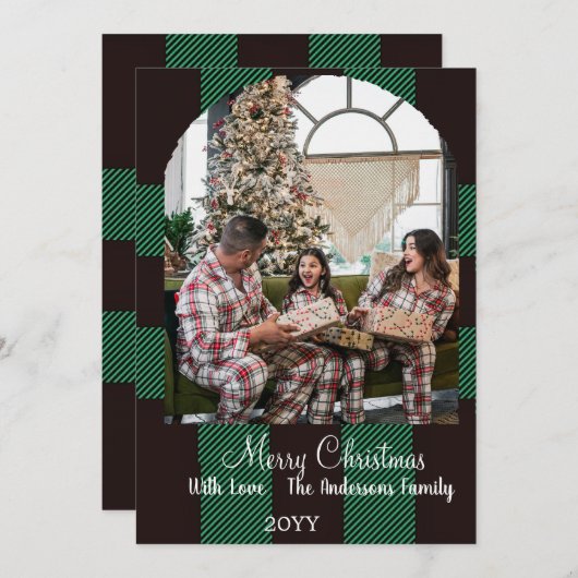 Groene buffelruit feestdagenkaart (Voorkant / Achterkant)