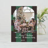 Groene buffelruit feestdagenkaart (Staand voorkant)