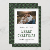  groene buffels met kerstkaarten feestdagenkaart (Voorkant / Achterkant)