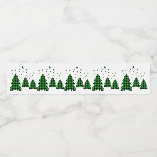 Groene buffels met XMAS-structuur Etiketten op fle (Enkel label)