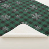 Groene buffelstang en glitter Snowflakes Sherpa Deken (3/4)
