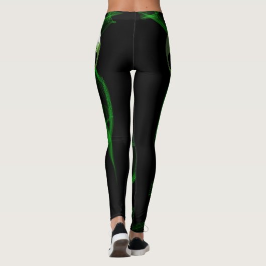 Groene buitenaardse aangepaste leggings (Achterkant)
