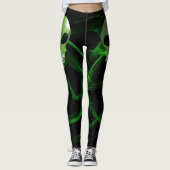 Groene buitenaardse aangepaste leggings (Voorkant)