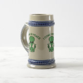 Groene buitenaardse buitenaardse ufo bierpul (Voorkant links)