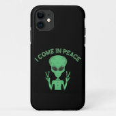 Groene buitenaardse buitenaardse ufo Case-Mate iPhone case (Achterkant)
