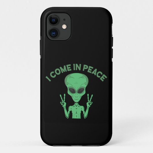 Groene buitenaardse buitenaardse ufo Case-Mate iPhone case (Achterkant)
