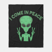 Groene buitenaardse buitenaardse ufo fleece deken (Voorkant)