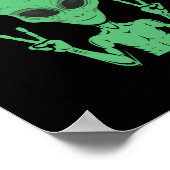 Groene buitenaardse buitenaardse ufo poster (Hoek)