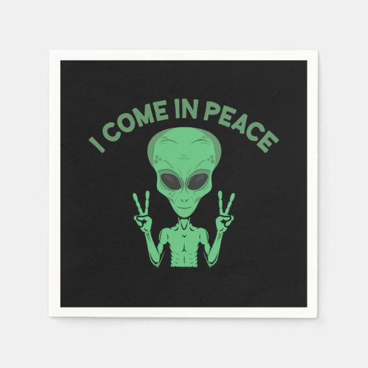 Groene buitenaardse buitenaardse ufo servet (Voorkant)
