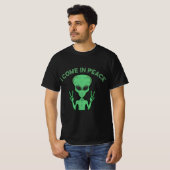 Groene buitenaardse buitenaardse ufo t-shirt (Voorkant volledig)
