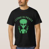 Groene buitenaardse buitenaardse ufo t-shirt (Voorkant)
