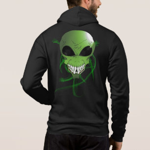 Groene buitenaardse Mannen Bella+Canvas Full-Zip H Hoodie