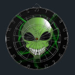 Groene buitenaardse metalen kooisdartboard dartbord<br><div class="desc">Groene buitenaardse metalen kooisdartboard</div>