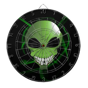 Groene buitenaardse metalen kooisdartboard dartbord